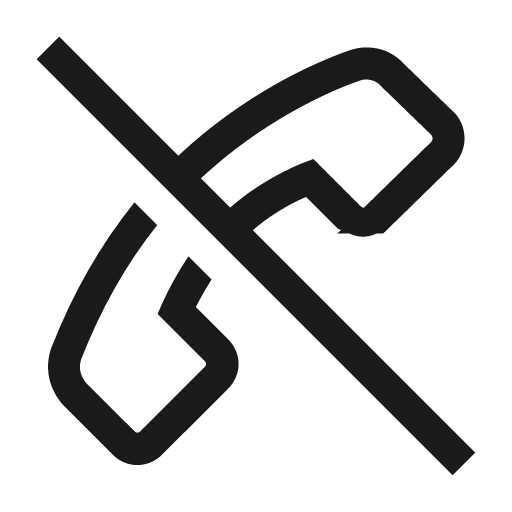 Phone slash icon, solid style, from Line Awesome