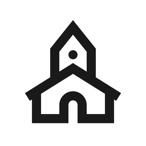 Place of worship icon, solid style, from Line Awesome