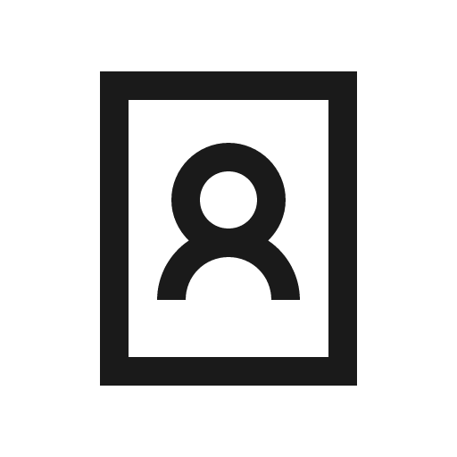 Portrait icon, solid style, from Line Awesome