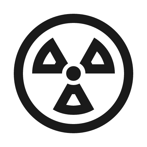 Radiation alt icon, solid style, from Line Awesome
