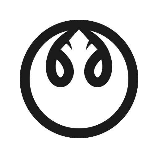 Rebel icon, solid style, from Line Awesome