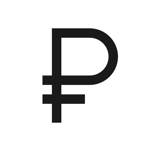 Ruble sign icon, solid style, from Line Awesome