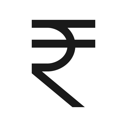 Rupee sign icon, solid style, from Line Awesome