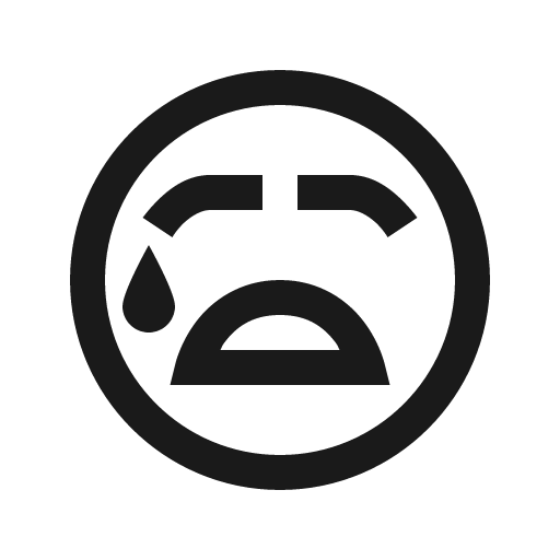 Sad tear icon, solid style, from Line Awesome