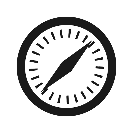 Safari icon, solid style, from Line Awesome
