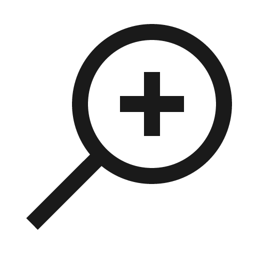 Search plus icon, solid style, from Line Awesome