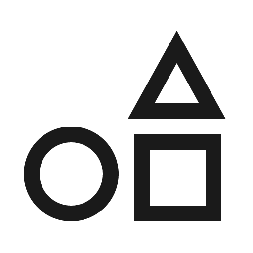 Shapes icon, solid style, from Line Awesome