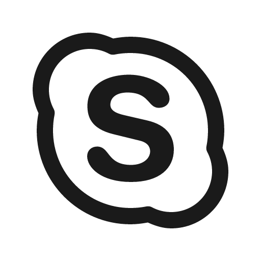 Skype icon, solid style, from Line Awesome