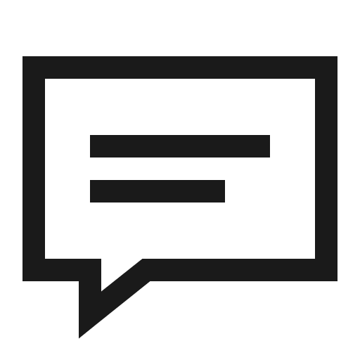 Sms icon, solid style, from Line Awesome