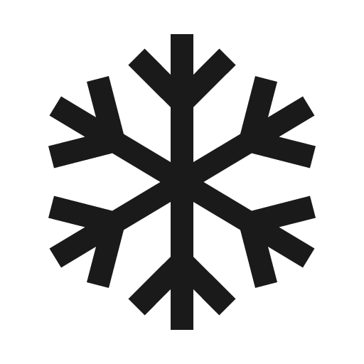 Snowflake solid icon, filled style, from Line Awesome