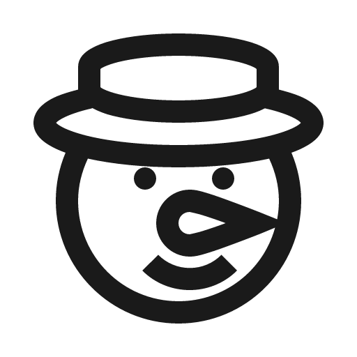 Snowman icon, solid style, from Line Awesome
