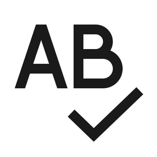 Spell check icon, solid style, from Line Awesome