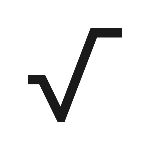 Square root alt icon, solid style, from Line Awesome