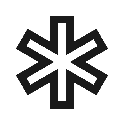 Star of life icon, solid style, from Line Awesome