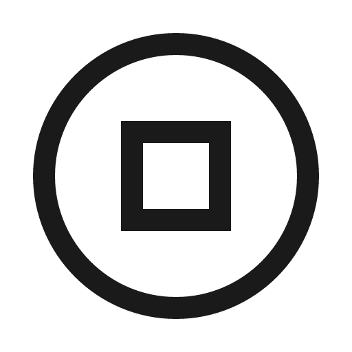 Stop circle solid icon, filled style, from Line Awesome