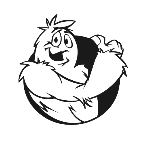 The red yeti icon, solid style, from Line Awesome