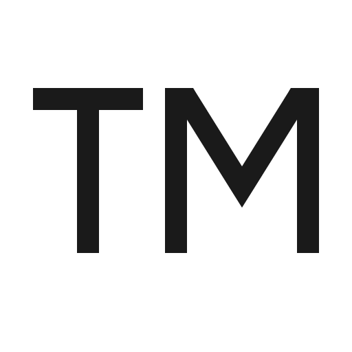 Trademark icon, solid style, from Line Awesome