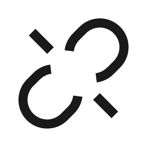 Unlink icon, solid style, from Line Awesome