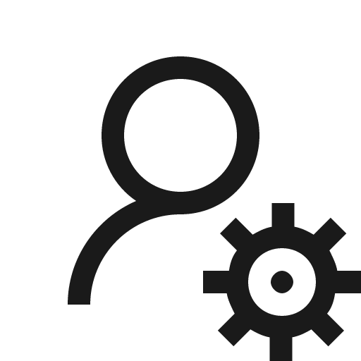 User cog icon, solid style, from Line Awesome