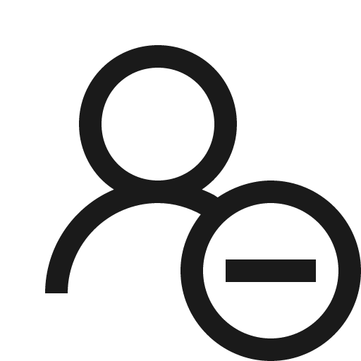 User minus icon, solid style, from Line Awesome