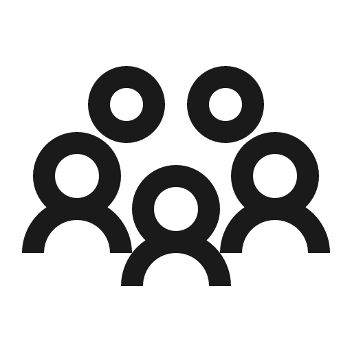 Users icon, solid style, from Line Awesome