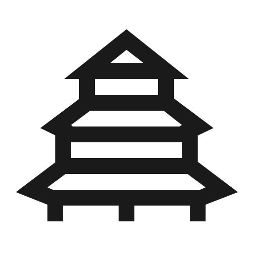 Vihara icon, solid style, from Line Awesome