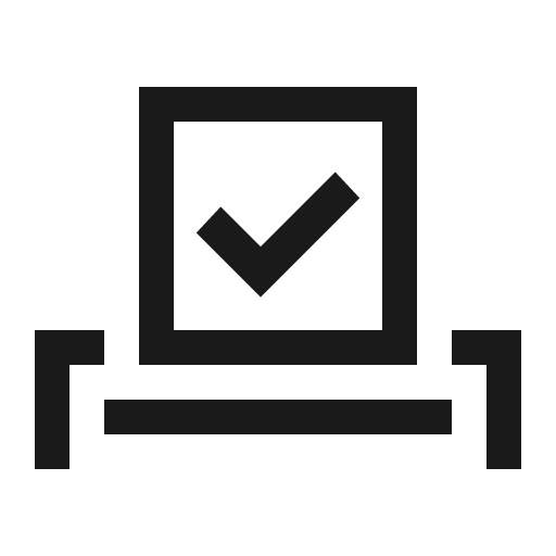 Vote yea icon, solid style, from Line Awesome