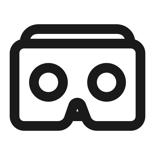 Vr cardboard icon, solid style, from Line Awesome