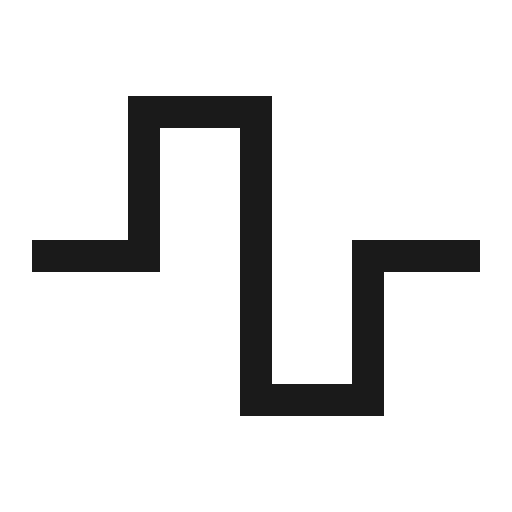 Wave square icon, solid style, from Line Awesome