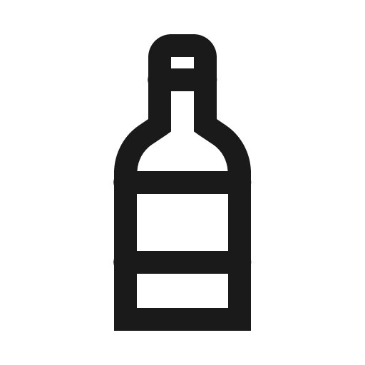 Wine bottle icon, solid style, from Line Awesome