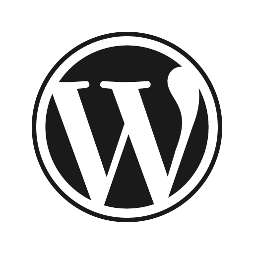Wordpress icon, solid style, from Line Awesome