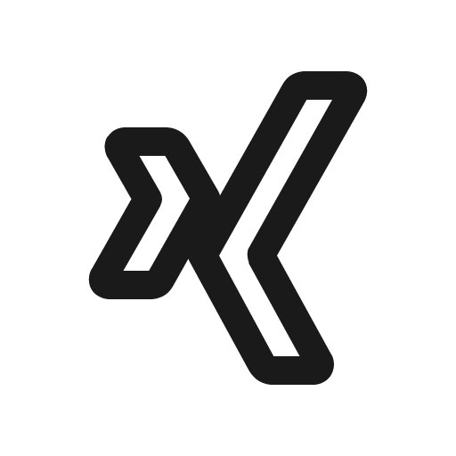 Xing icon, solid style, from Line Awesome