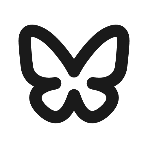 Bluesky twotone icon, two-tone style, from Material Line Icons
