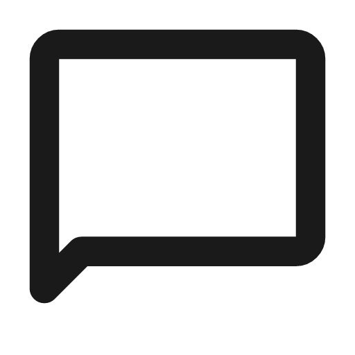 Chat bubble filled icon, filled style, from Material Line Icons
