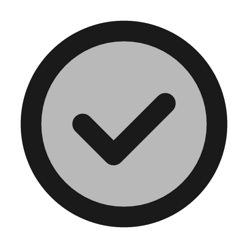 Circle twotone to confirm circle twotone transition icon, line style, from Material Line Icons