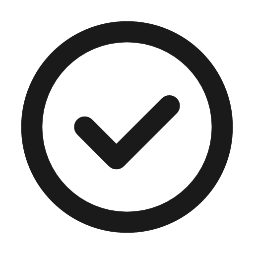 Confirm circle twotone to circle transition icon, line style, from Material Line Icons