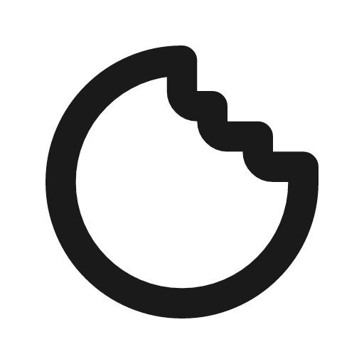 Cookie off filled icon, filled style, from Material Line Icons