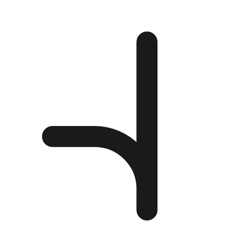 Fork left icon, line style, from Material Line Icons