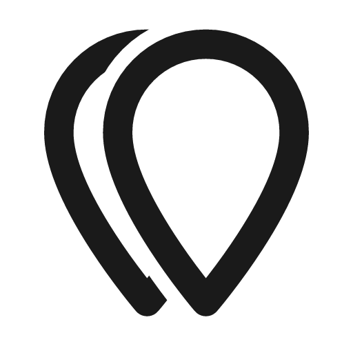 Map marker multiple off icon, line style, from Material Line Icons