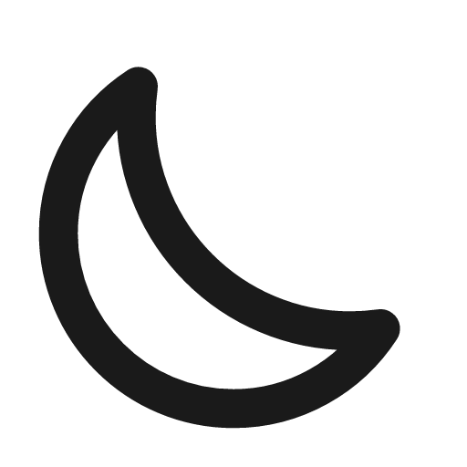 Moon loop icon, line style, from Material Line Icons
