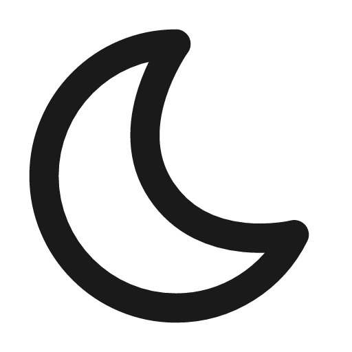 Moon simple filled icon, filled style, from Material Line Icons