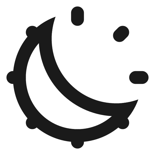 Sunny outline to moon transition icon, line style, from Material Line Icons