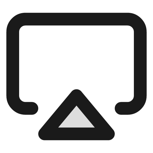 Airplay duotone icon, two-tone style, from Lucide Extended