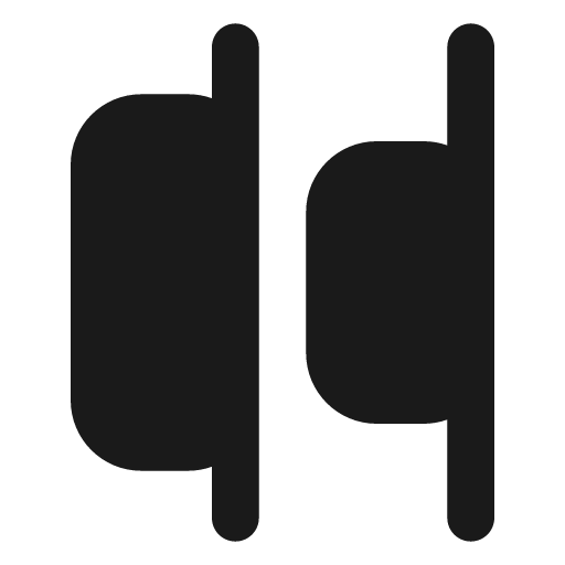 Align horizontal distribute end filled icon, filled style, from Lucide Extended