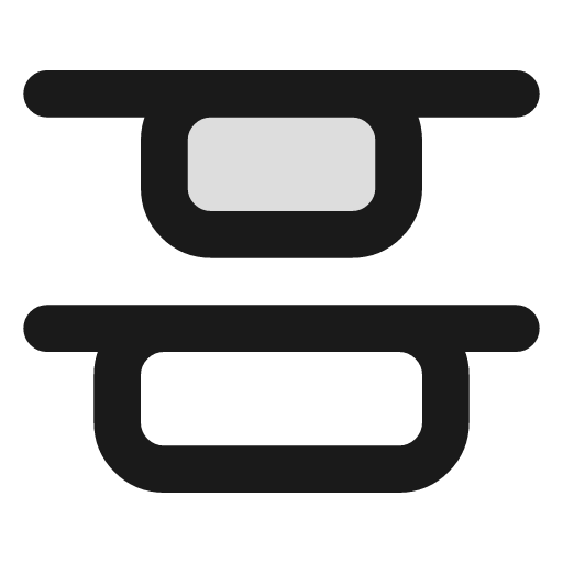 Align vertical distribute start duotone icon, two-tone style, from Lucide Extended