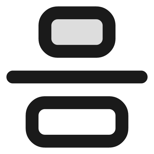 Align vertical justify center duotone icon, two-tone style, from Lucide Extended
