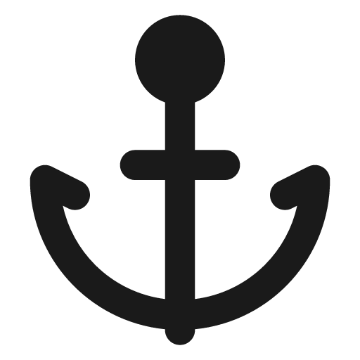 Anchor filled icon, filled style, from Lucide Extended