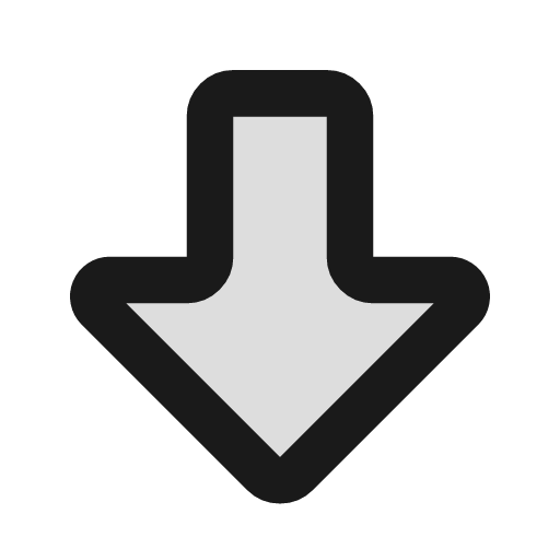 Arrow big down duotone icon, two-tone style, from Lucide Extended