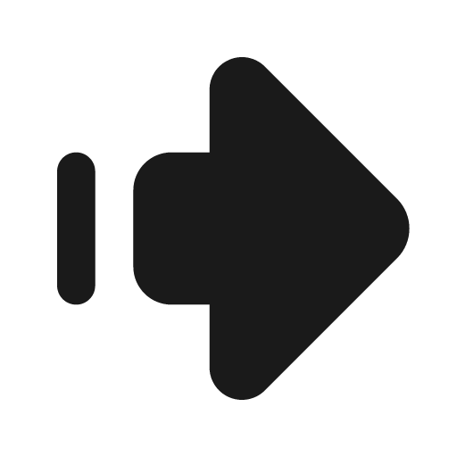 Arrow big right dash filled icon, filled style, from Lucide Extended