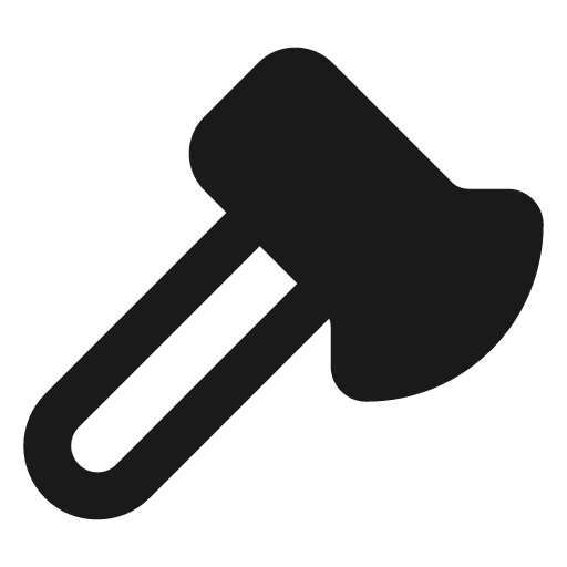 Axe filled icon, filled style, from Lucide Extended